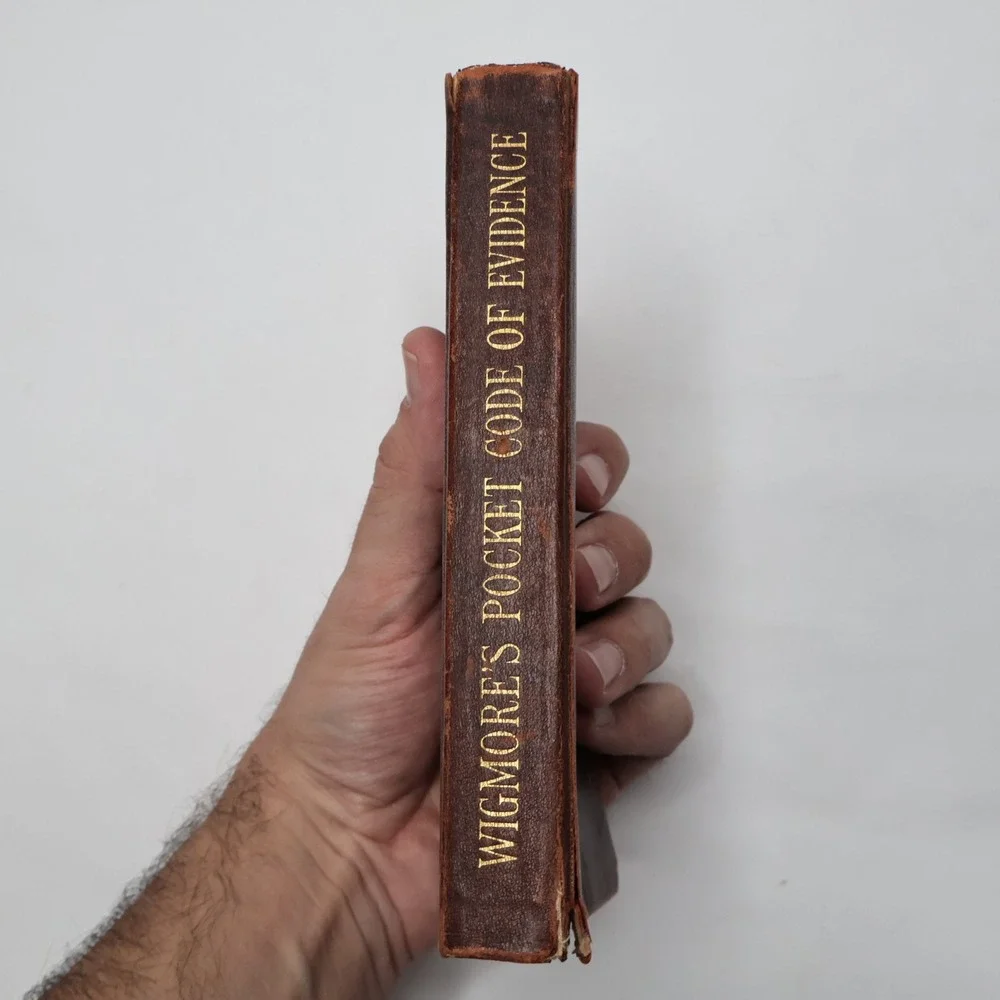 Wigmores Pocket Code of Evidence Law 1st Ed 1910 Antique Book w Inscriptions SEE